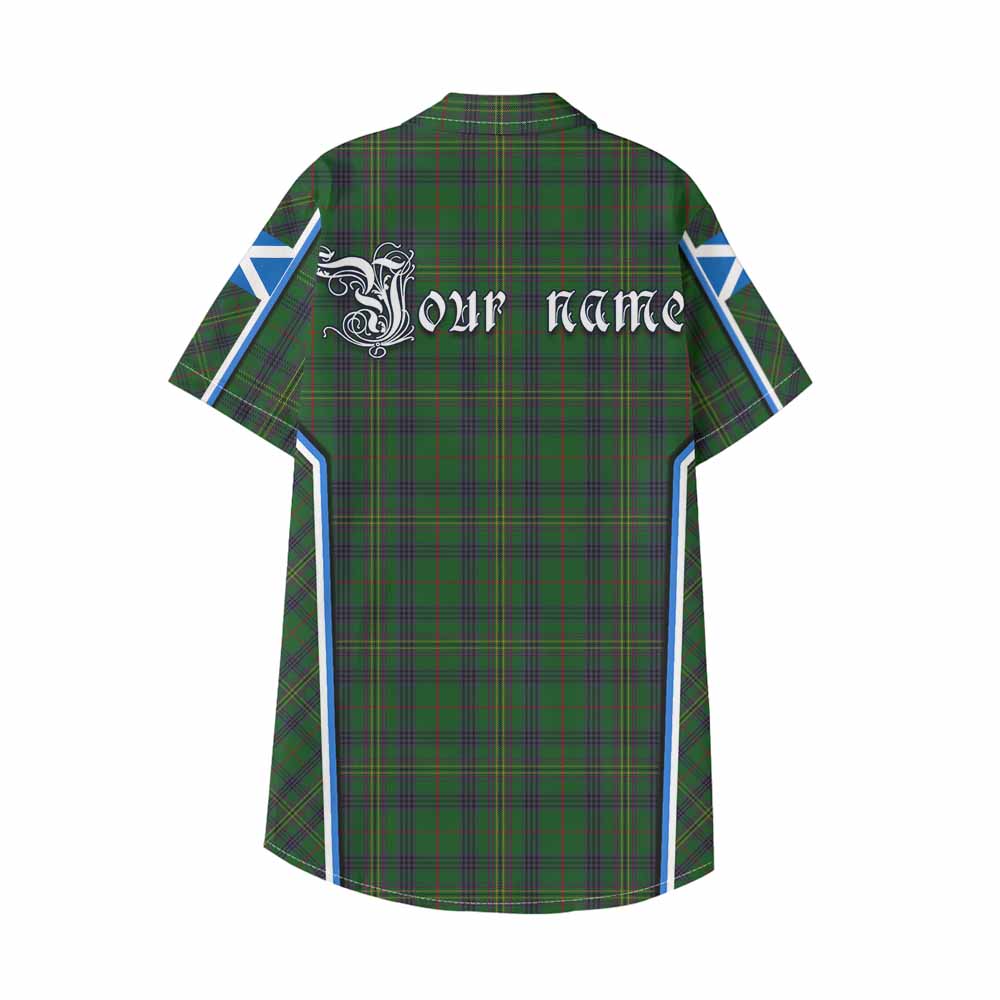 Kennedy Tartan Crest Kid Hawaiian Shirt Scotland Coat of Arm Flag Style - Tartan Vibes Clothing