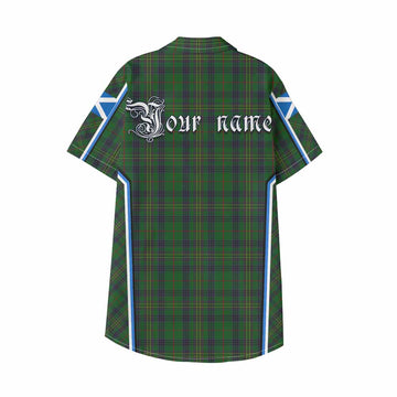 Kennedy Tartan Crest Kid Hawaiian Shirt Scotland Coat of Arm Flag Style - Tartan Vibes Clothing