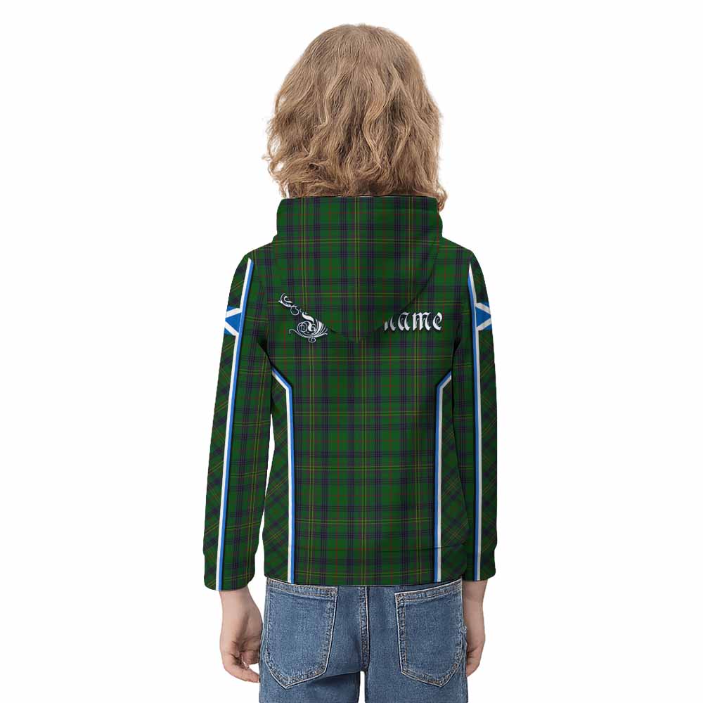 Kennedy Tartan Crest Kid Hoodie Scotland Coat of Arm Flag Style - Tartan Vibes Clothing