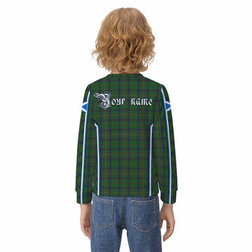Kennedy Tartan Crest Kid Knitted Sweatshirt Scotland Coat of Arm Flag Style - Tartan Vibes Clothing