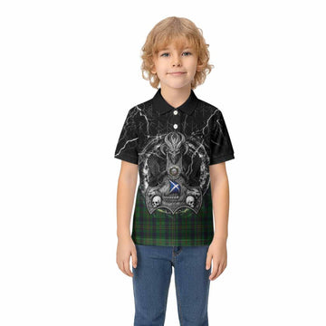 Kennedy Tartan Crest Kid Polo Shirt Celtic Odin's Raven Legacy