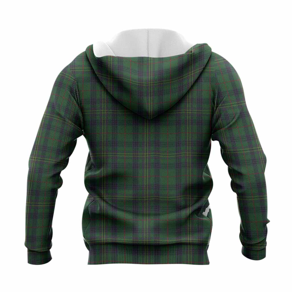 Kennedy Tartan Crest Knitted Hoodie Ferocious Lion Style