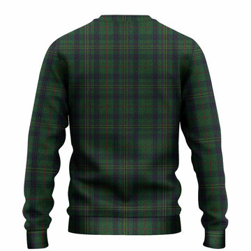 Kennedy Tartan Crest Knitted Sweater Ferocious Lion Style