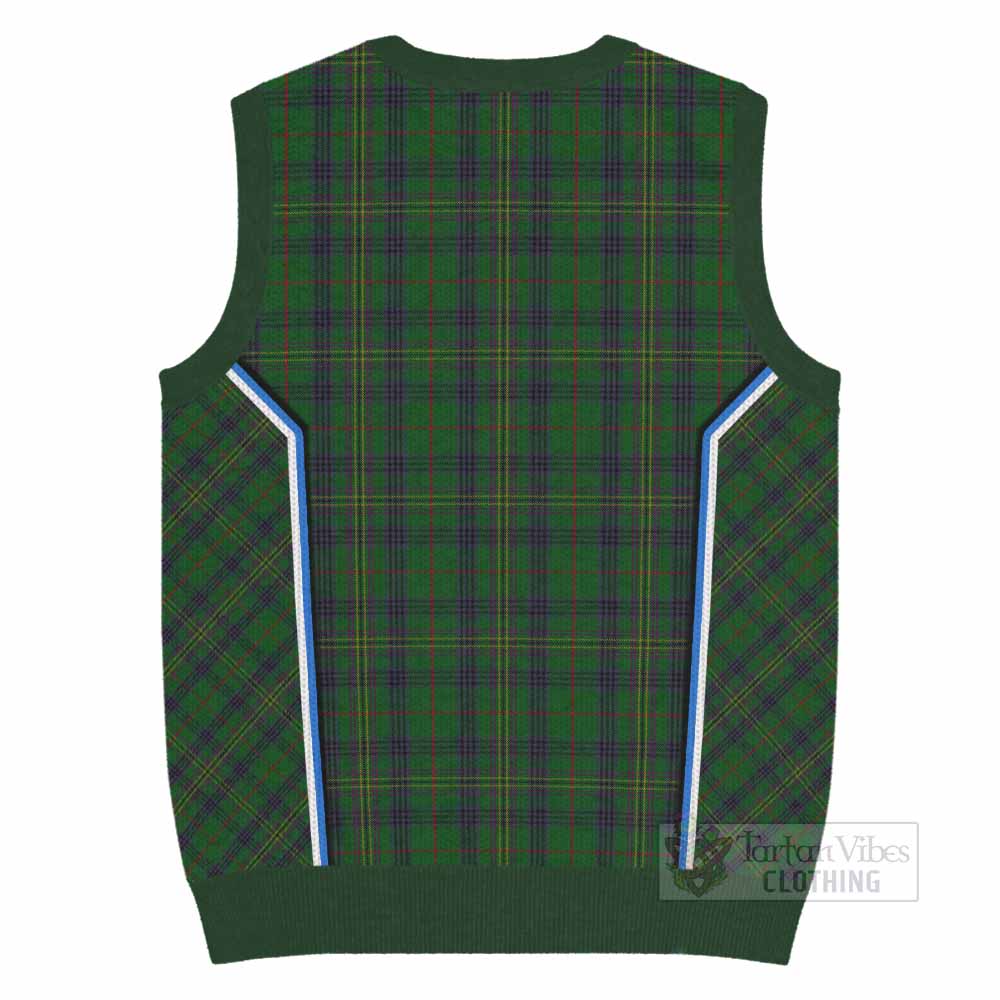 Kennedy Tartan Crest Knitted V-Neck Vest Scotland Coat of Arm Flag Style - Tartan Vibes Clothing
