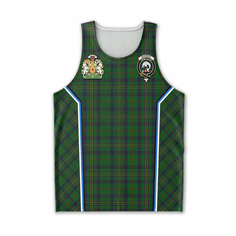 Kennedy Tartan Crest Men Tank Top Scotland Coat of Arm Flag Style - Tartan Vibes Clothing