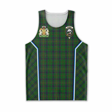 Kennedy Tartan Crest Men Tank Top Scotland Coat of Arm Flag Style