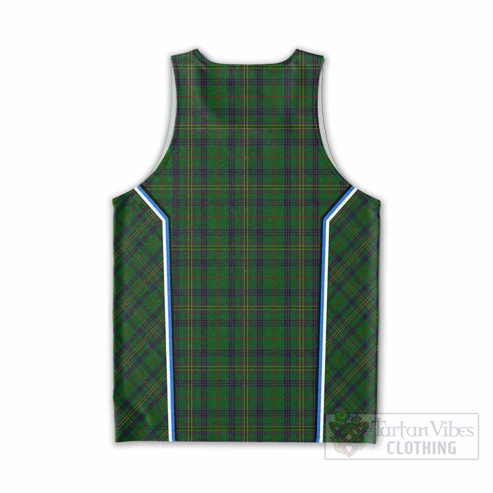 Kennedy Tartan Crest Men Tank Top Scotland Coat of Arm Flag Style - Tartan Vibes Clothing