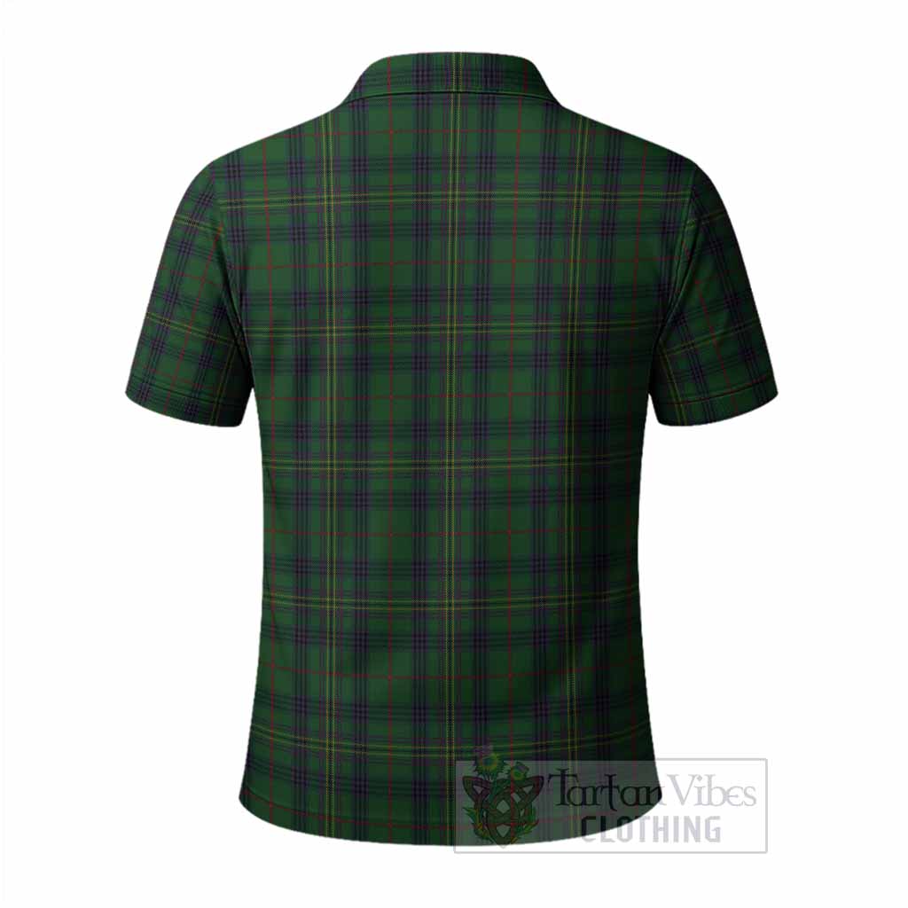 Kennedy Tartan Crest Polo Shirt Ferocious Lion Style