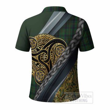 Kennedy Tartan Crest Polo Shirt Scottish Triskele Celtic
