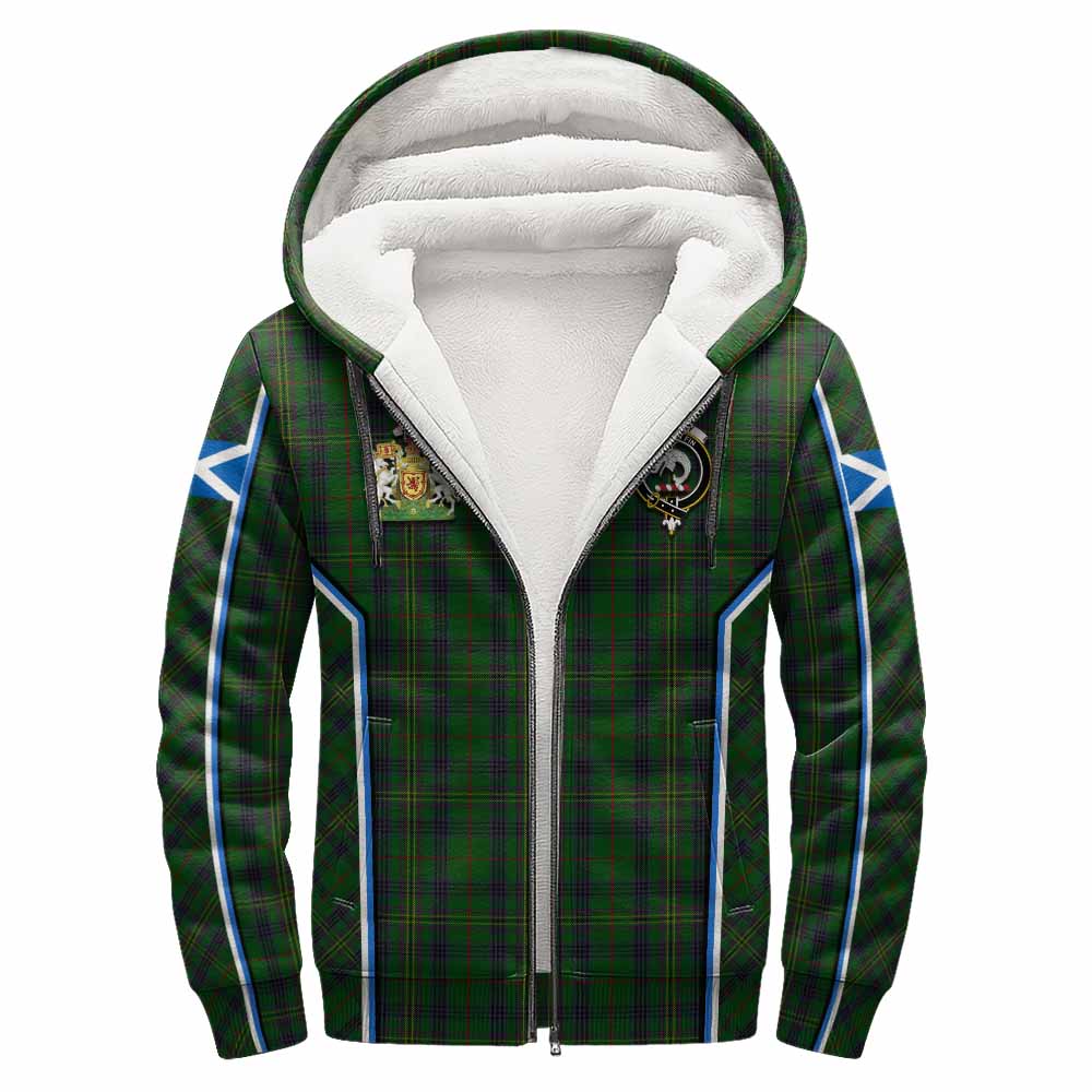 Kennedy Tartan Crest Sherpa Hoodie Scotland Coat of Arm Flag Style - Tartan Vibes Clothing