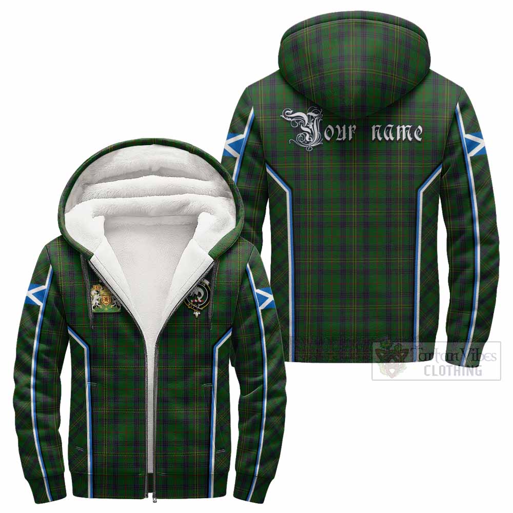 Kennedy Tartan Crest Sherpa Hoodie Scotland Coat of Arm Flag Style - Tartan Vibes Clothing