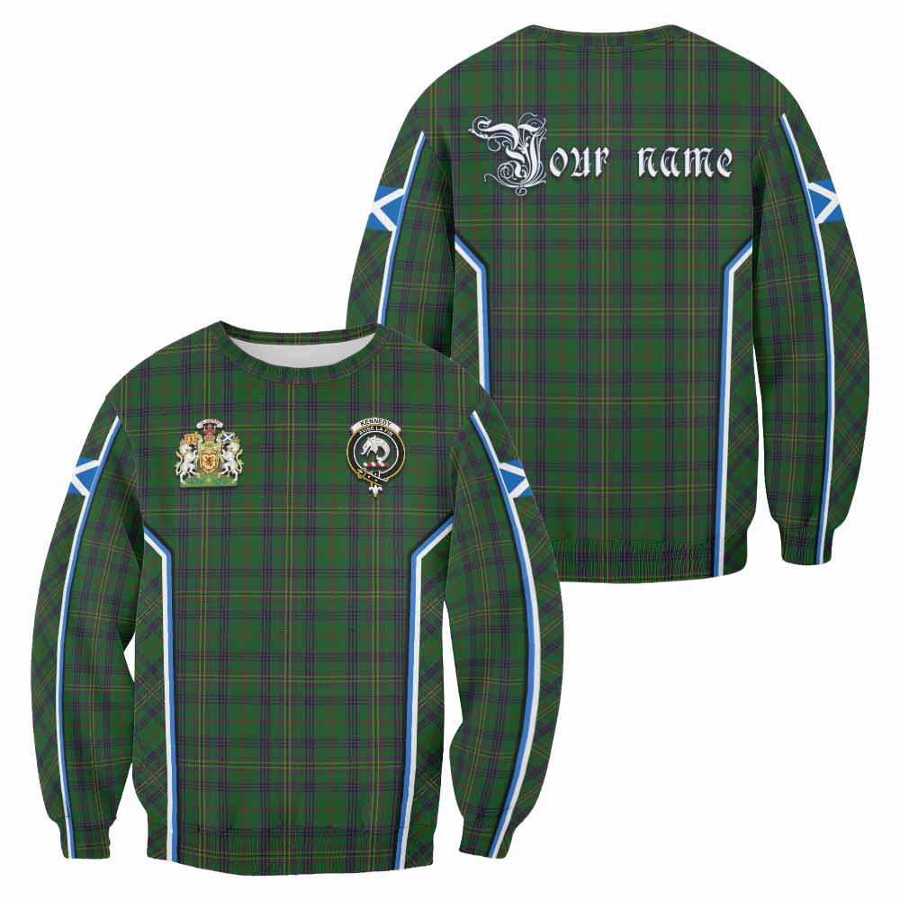 Kennedy Tartan Crest Sweatshirt Scotland Coat of Arm Flag Style - Tartan Vibes Clothing