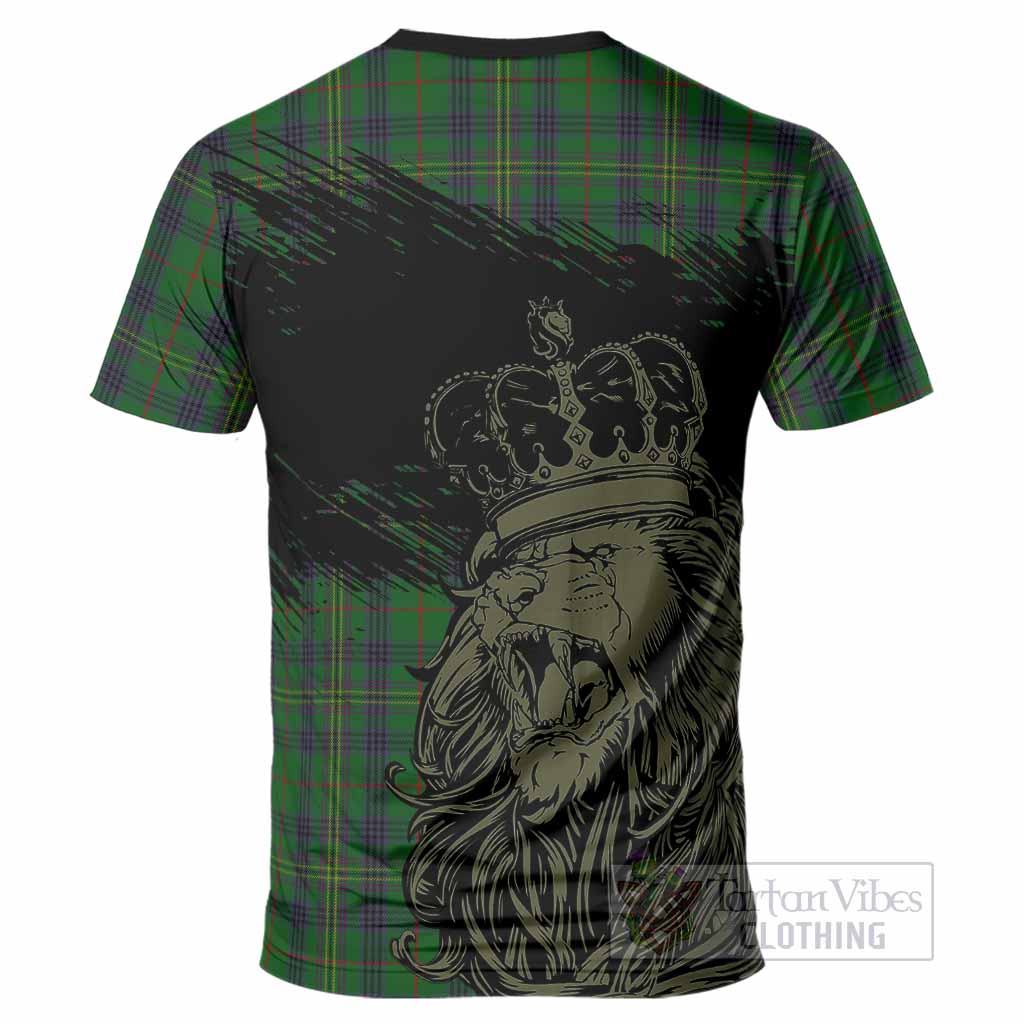 Kennedy Tartan Crest T-Shirt Crowned Lion Heritage Style
