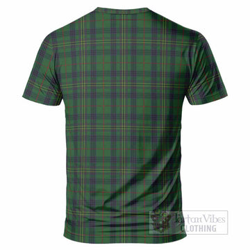 Kennedy Tartan Crest T-Shirt Ferocious Lion Style