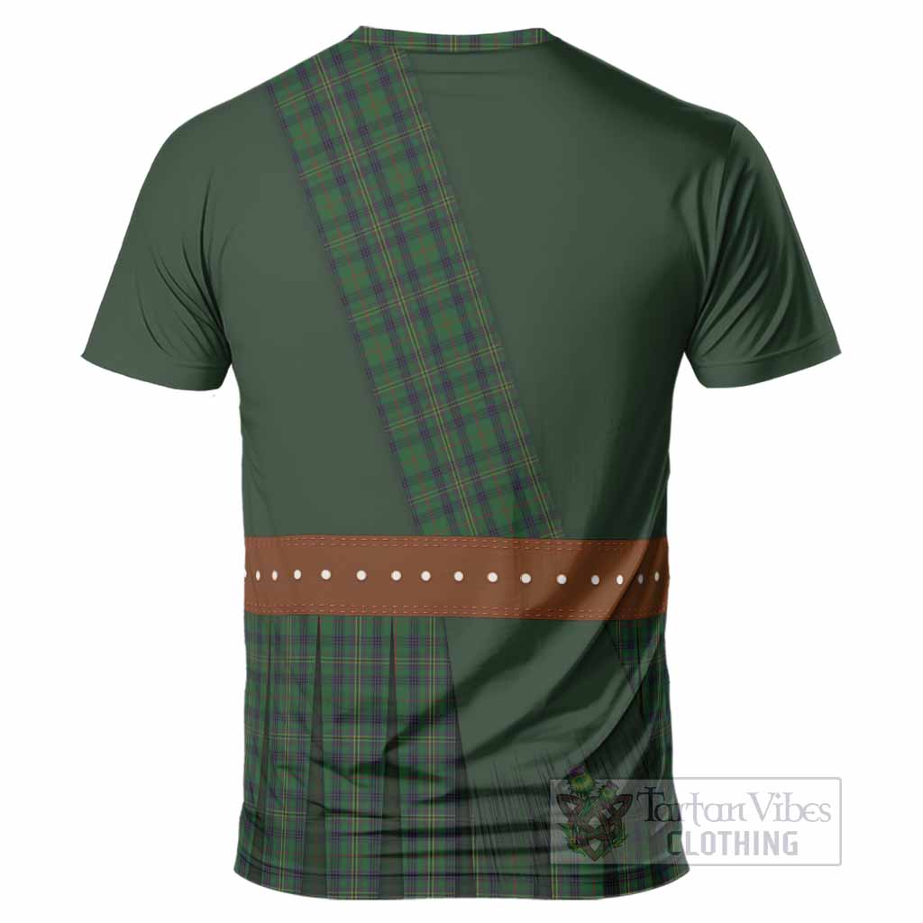 Kennedy Tartan Crest T-Shirt Kilt Costume Style