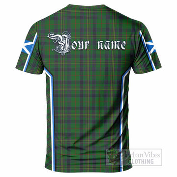 Kennedy Tartan Crest T-shirt Scotland Coat of Arm Flag Style - Tartan Vibes Clothing
