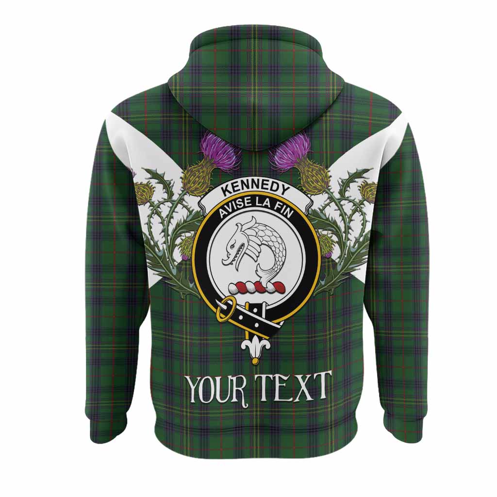 Kennedy Tartan Family Crest Hoodie Scottish Burns Night Thistle Floral