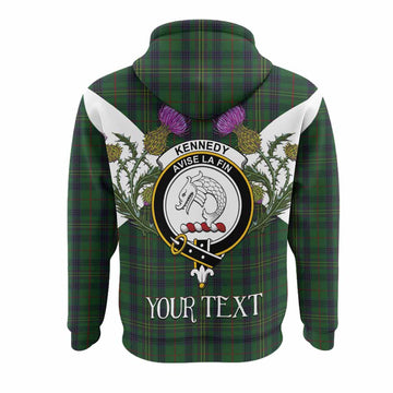 Kennedy Tartan Family Crest Hoodie Scottish Burns Night Thistle Floral