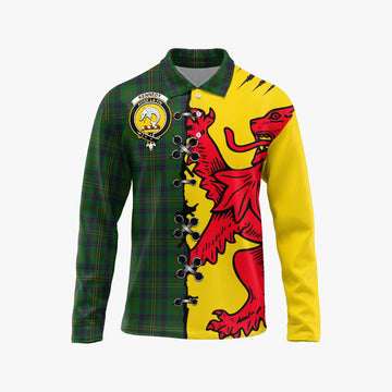 Kennedy Tartan Family Crest Long Sleeve Polo Shirt Lion Rampant Honor