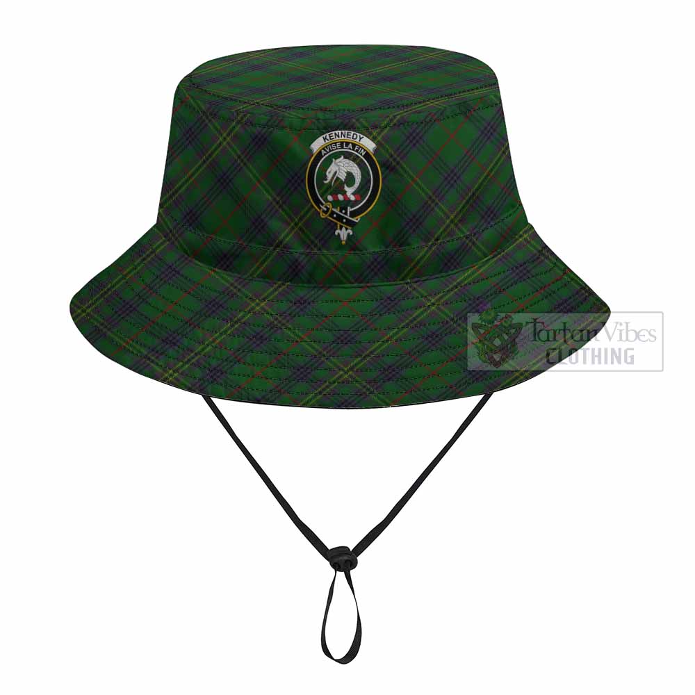 Kennedy Tartan Fishing Hat with Family Crest