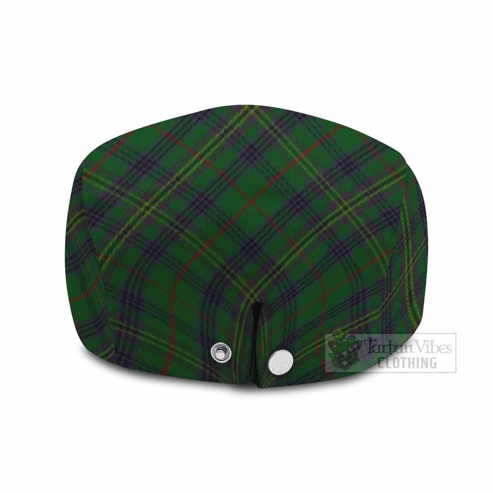 Kennedy Tartan Flat Cap, Jeff Cap Cross Style with Family Crest - Tartan Vibes Clothing