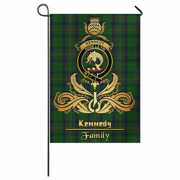 Kennedy Tartan Garden Flag with Highland Thistle Cherish Family Crest Style