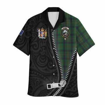 Kennedy Tartan Hawaiian Shirt New Zealand Pattern Unique Zipper Stylized