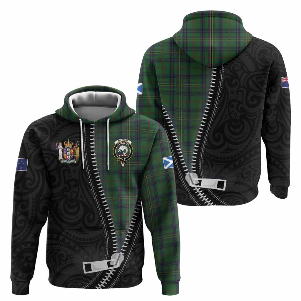 Kennedy Tartan Hoodie New Zealand Pattern Unique Zipper Stylized