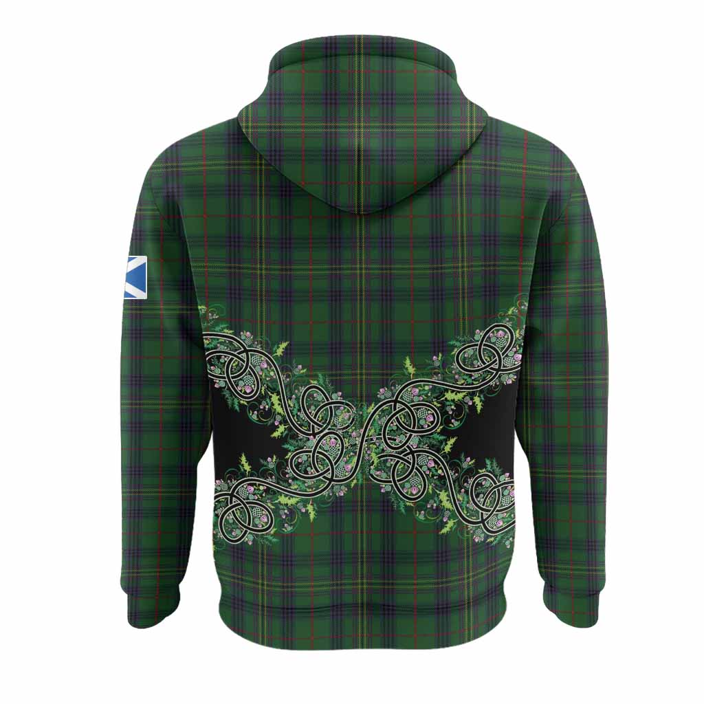 Kennedy Tartan Hoodie Thistle Scottish Spirit