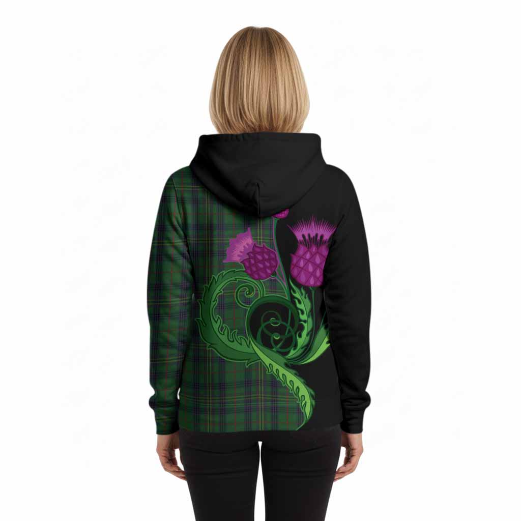 Kennedy Tartan Hoodie Traditional Scottish Thistle