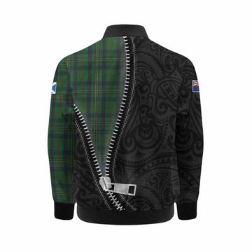 Kennedy Tartan Kid Bomber Jacket New Zealand Pattern Unique Zipper Stylized