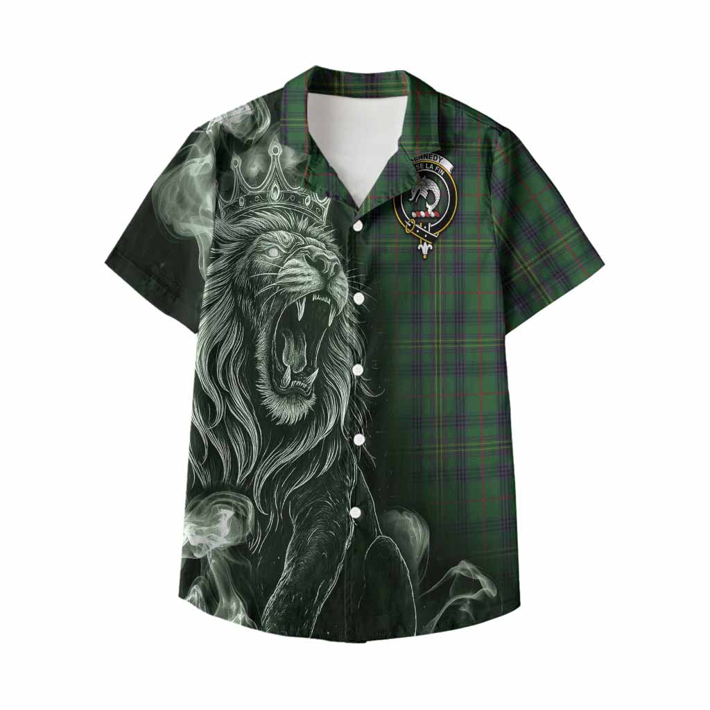 Kennedy Tartan Kid Hawaiian Shirt Roaring Lion Heritage