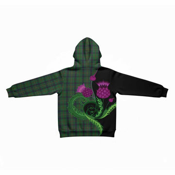 Kennedy Tartan Kid Hoodie Traditional Scottish Thistle
