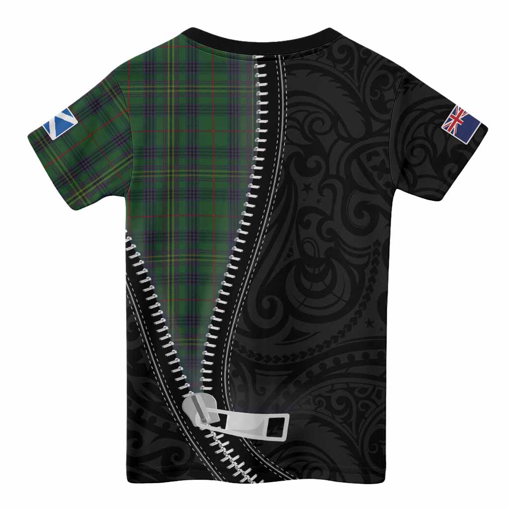 Kennedy Tartan Kid T-shirt New Zealand Pattern Unique Zipper Stylized