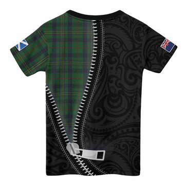 Kennedy Tartan Kid T-shirt New Zealand Pattern Unique Zipper Stylized