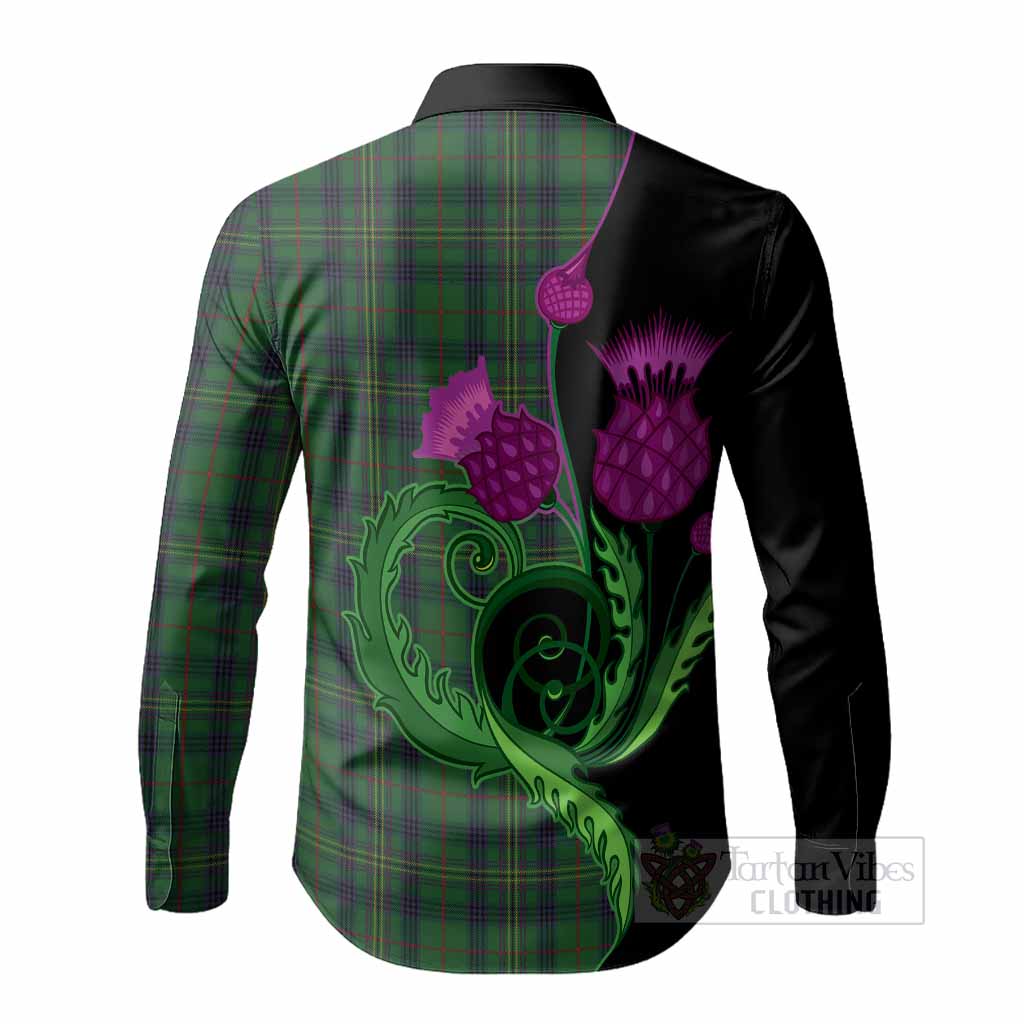 Kennedy Tartan Long Sleeve Button Shirts Traditional Scottish Thistle
