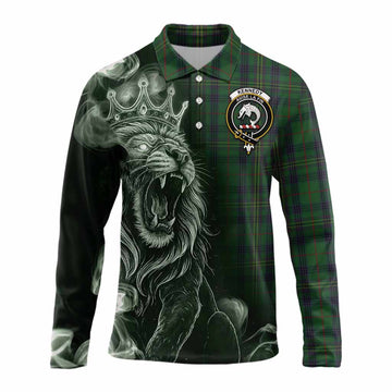 Kennedy Tartan Long Sleeve Polo Shirt Roaring Lion Heritage