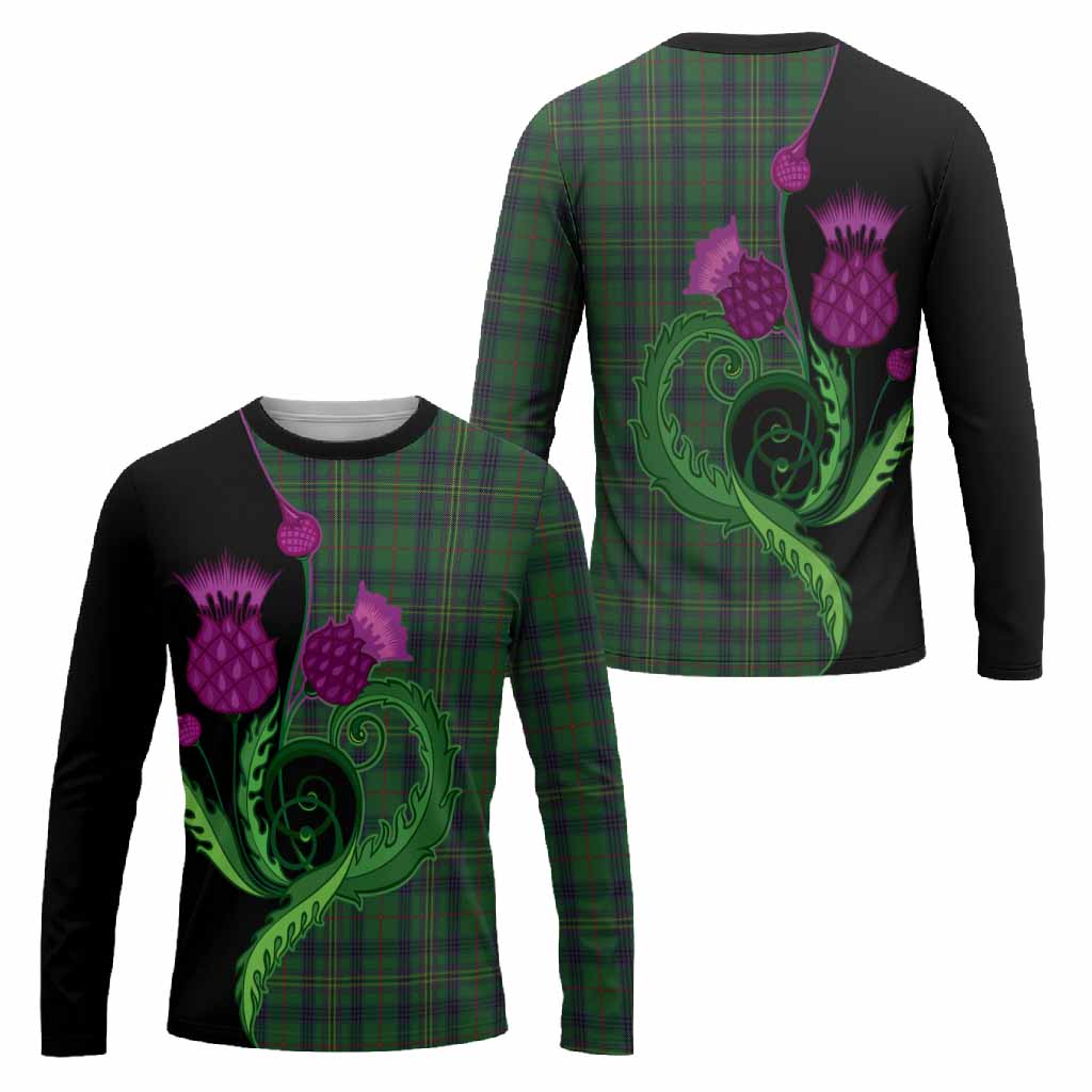 Kennedy Tartan Long Sleeve T-Shirt Traditional Scottish Thistle