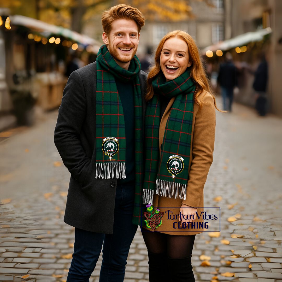 Kennedy Tartan Ruffneck Scarf with Family Crest