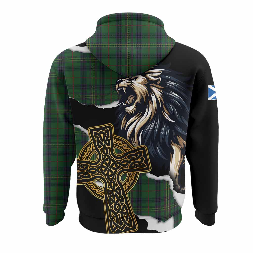 Kennedy Tartan Scottish Hoodie Lion Celtic Heritage