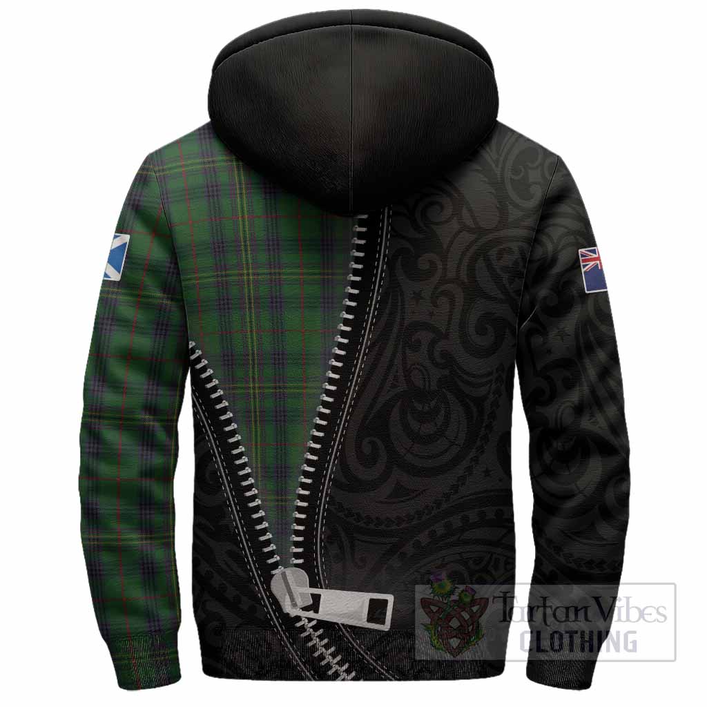 Kennedy Tartan Sherpa Hoodie New Zealand Pattern Unique Zipper Stylized