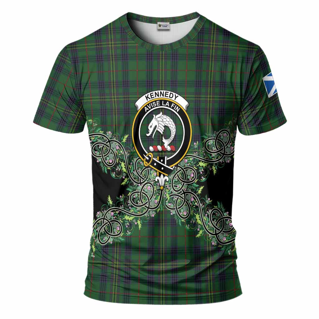 Kennedy Tartan T-Shirt Thistle Scottish Spirit