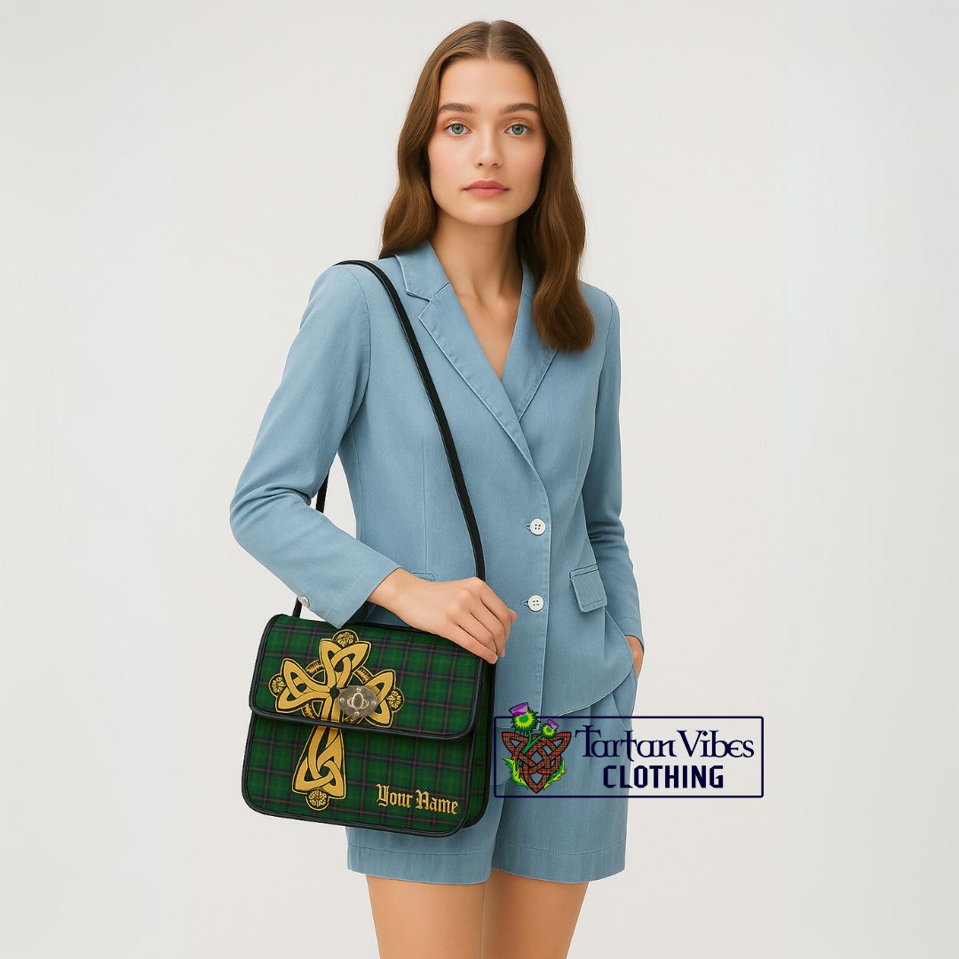 Kennedy Tartan Waterproof Canvas Bag Golden Thistle Celtic Cross Style