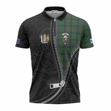 Kennedy Tartan Zipper Polo Shirt New Zealand Pattern Unique Zipper Stylized