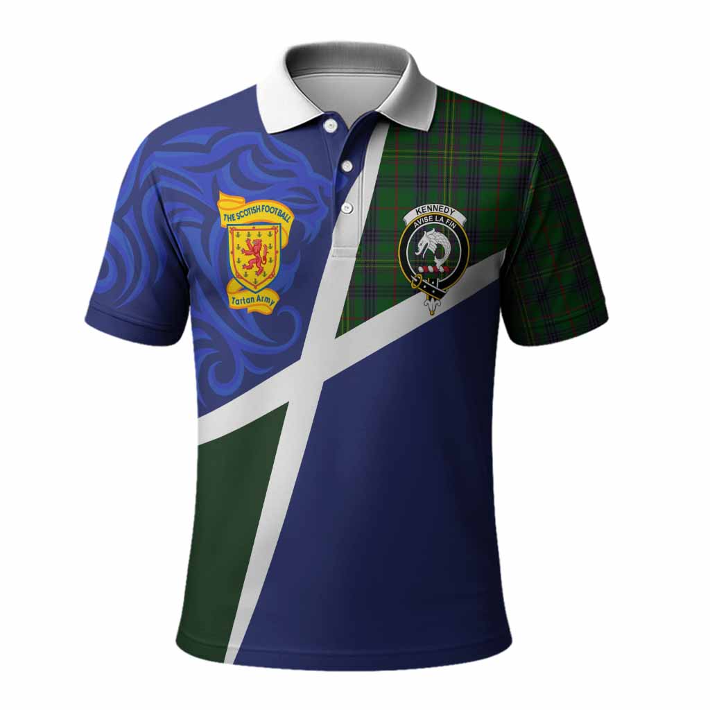 Kennedy The Scottish Football Crest Polo Shirt Lion-Tartan Army