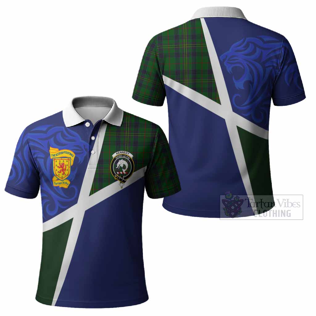 Kennedy The Scottish Football Crest Polo Shirt Lion-Tartan Army