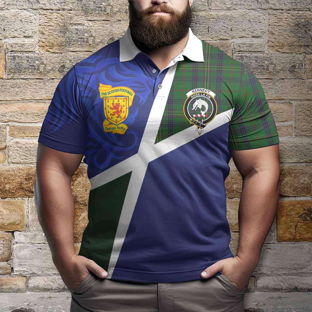 Kennedy The Scottish Football Crest Polo Shirt Lion-Tartan Army