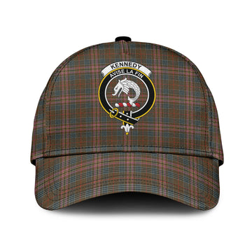 Kennedy Weathered Tartan Classic Cap with Family Crest