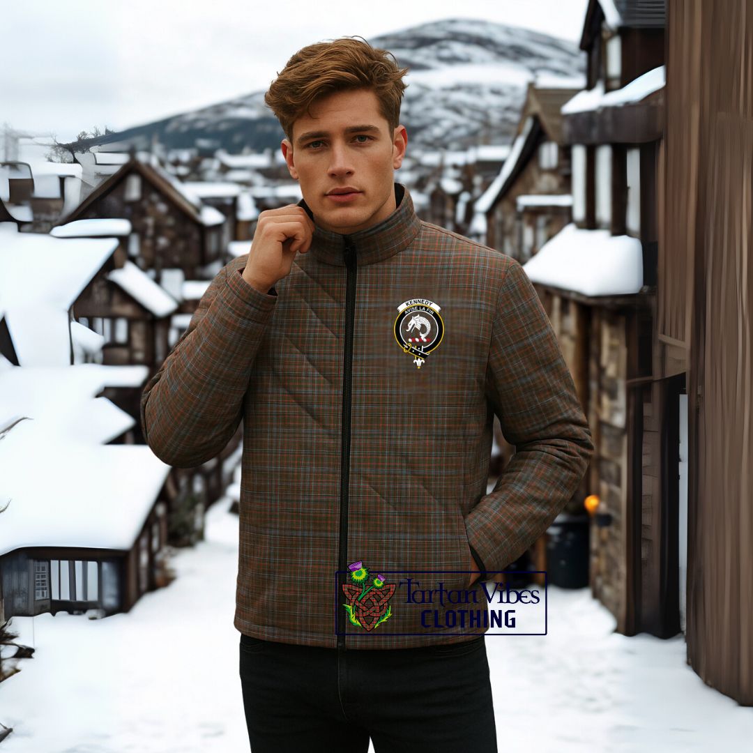 Kennedy Weathered Tartan Padded Jacket with Family Crest