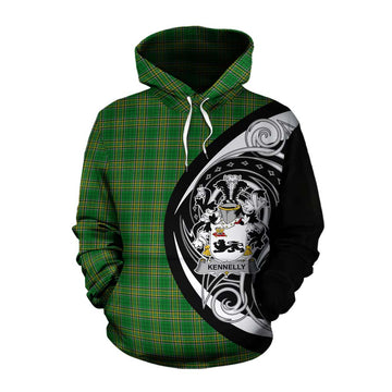 Tartan Vibes Clothing Kennelly Irish Clan Cotton Hoodie Celtic Circle Style